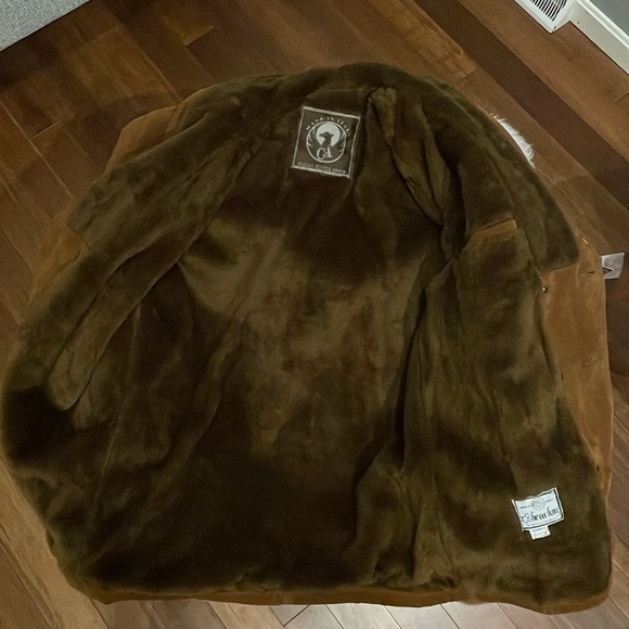 GA Italian Textile Group Handmade Shearling Mens Coat - Picture 7 of 14